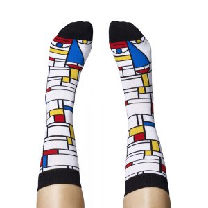Famous Modern Artists Socks Collection - Gift Box Fashion Socks Modern Artists Piet Mondrian