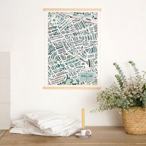 Notting Hill Map by Clare Owen Home wall art - illustrated map of Notting Hill