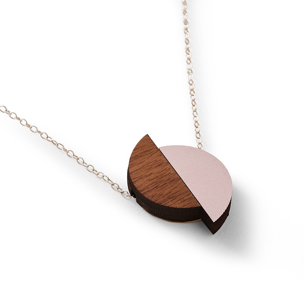Pink and brown necklace