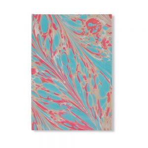 Marbled Pocket Notebook- Turquoise and Pink A6