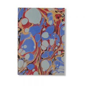 Marbled Pocket Notebook - Blue and Red A6