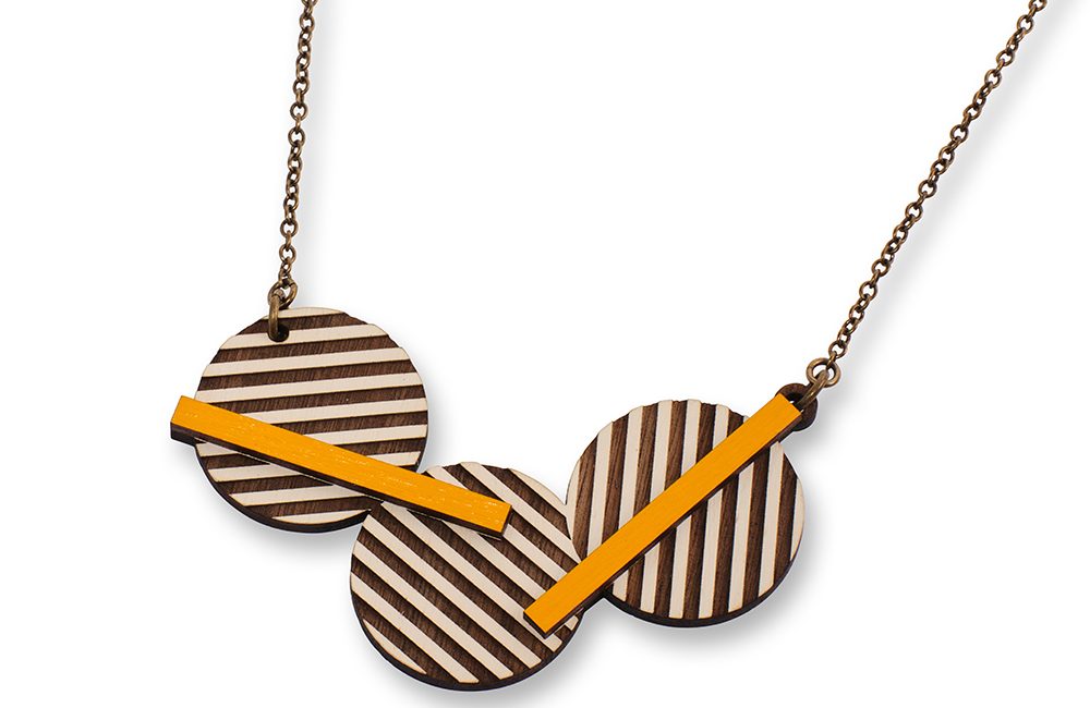 Two Golden Bars Necklace -Golden Bar Necklace Materia Rica