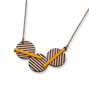 Two Golden Bars Necklace -Golden Bar Necklace Materia Rica