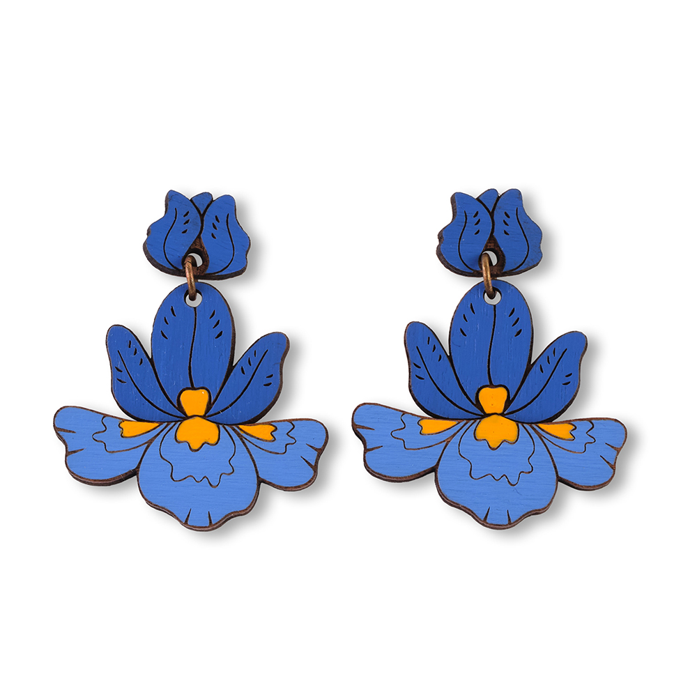 Hanging Lily Stud Earrings