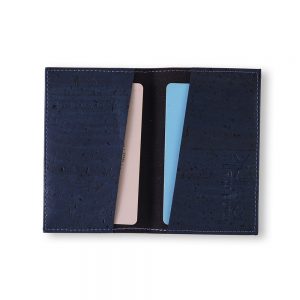 Cork Leather Cardholder in "Cassis"