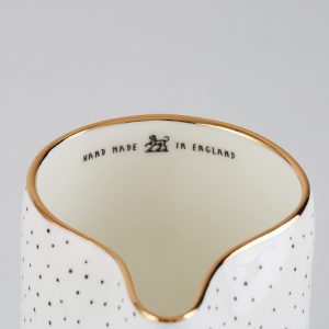 Handmade Spotty Milk Jug with 22k Gold Rim Modern tableware spotty milk jug