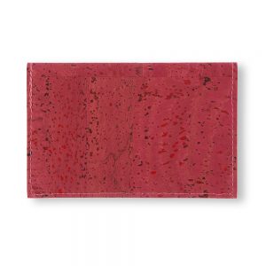 Cork Leather Cardholder in Rhubarb