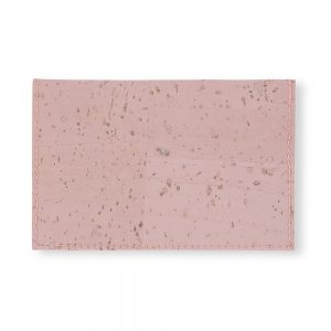 Cork Leather Cardholder in "Flamingo"