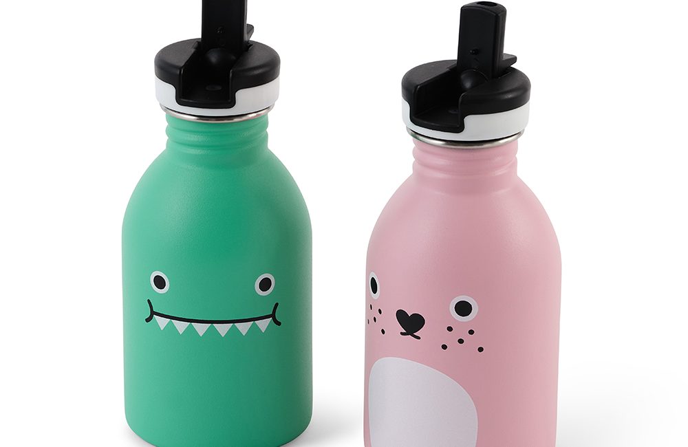 Ricecarrot and Ricedino Water Bottle by Noodoll