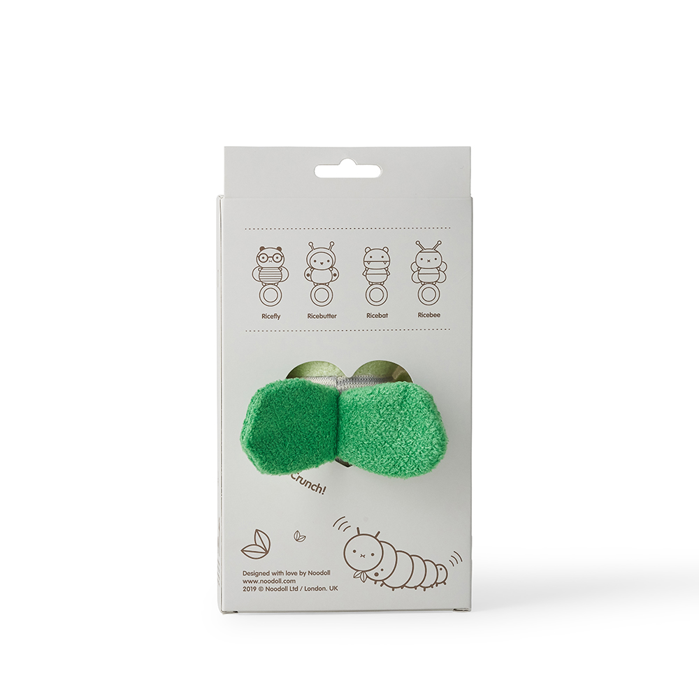 Ricefly Baby Rattle - Green packaging