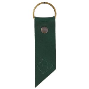 Leather Key Ring - Green