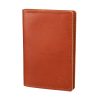 Leather Passport Holder - Tan tan passport cover closed