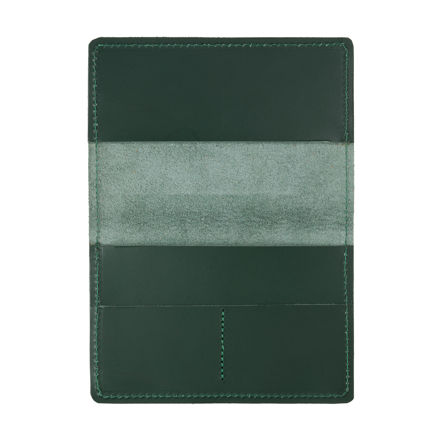 Leather Passport Cover - Green - not just a shop