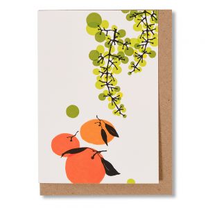 Grapes and Tangerine Greetings Card