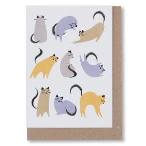 Multi Cats Greetings Card