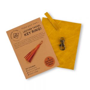Leather Tassel Key ring Kit - yellow