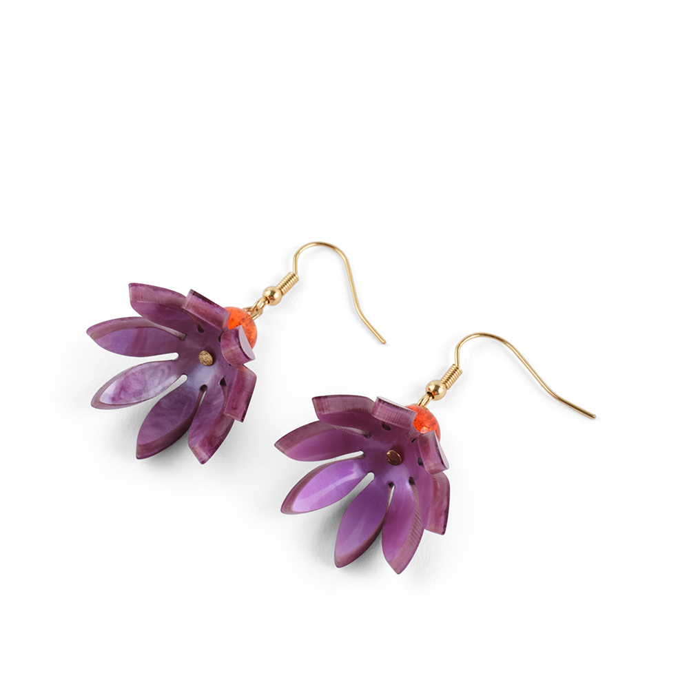 Echinacea Flower Earrings