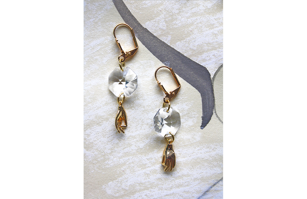 Teardrop earrings gold