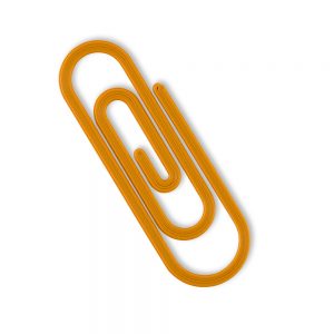 3D Printed Paperclip Bookmark - Ochre