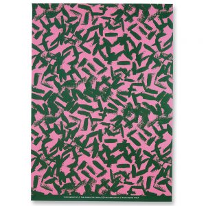 Pink Smudge Wrapping Paper - pink paper with green smudges