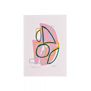 Limited edition art prints - abstract shape outlines screenprint