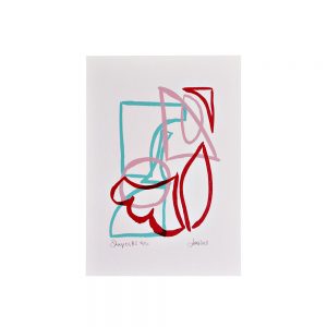 Limited edition art prints - abstract shape outlines screenprint