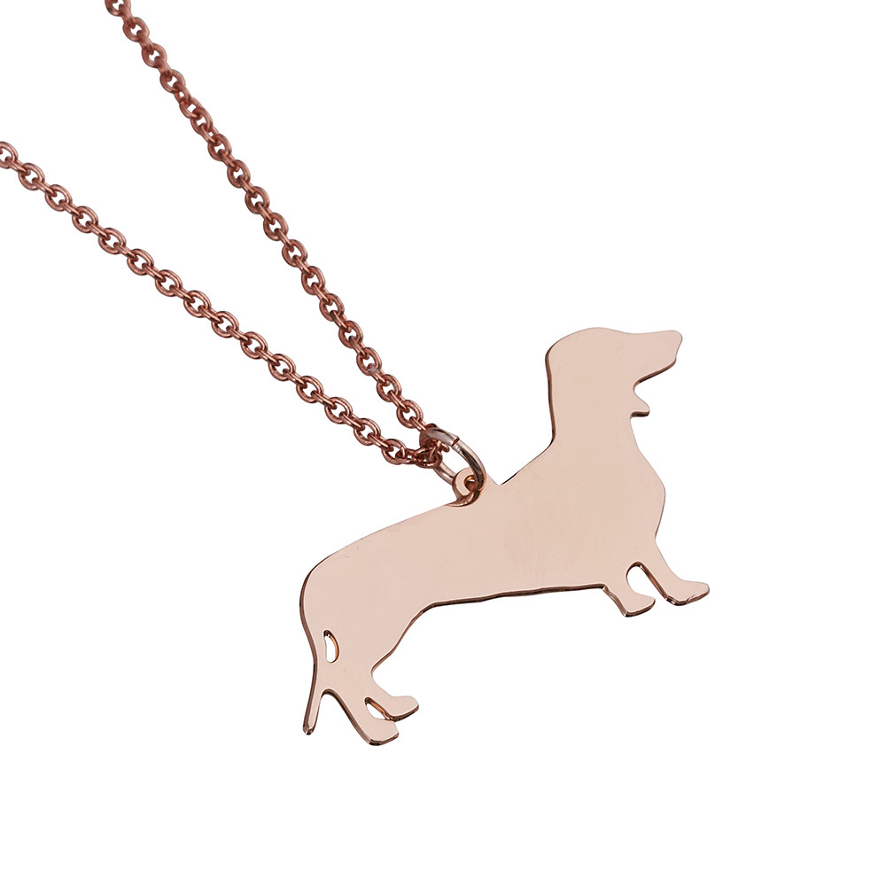 Handmade 925 Sterling Silver Dachshund Sausage Dog silhouette Pendant NO Chain