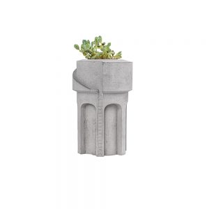 Unusual homeware - cast concrete water tower planter