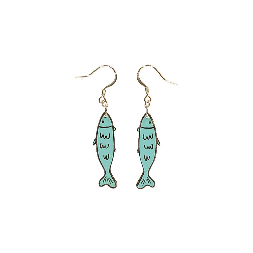 sardine earrings