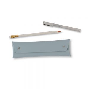 Recycled LRecycled Leather Pencil Case - Light Blue