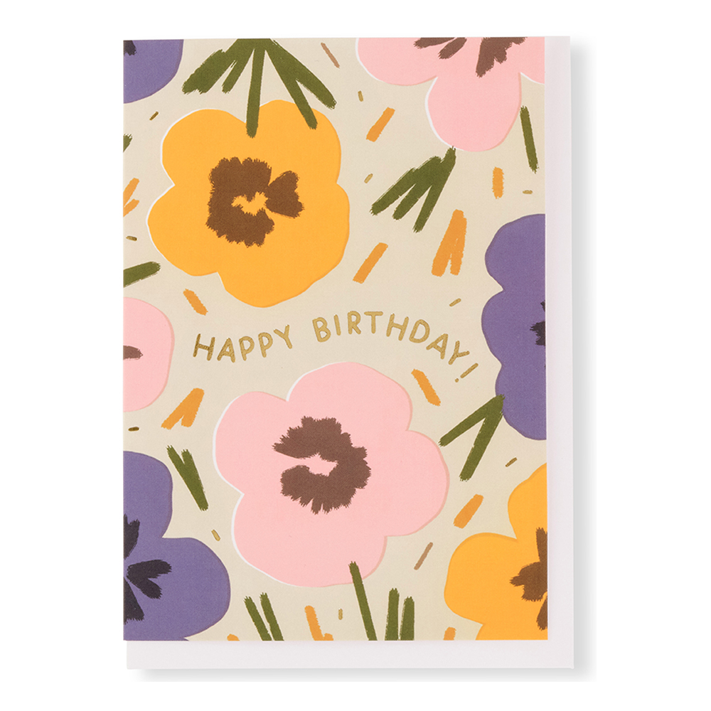 Happy Birthday Flowers Card - not just a shop