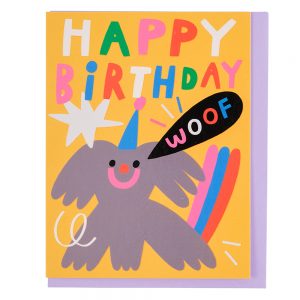 Woof Dog Birthday Card