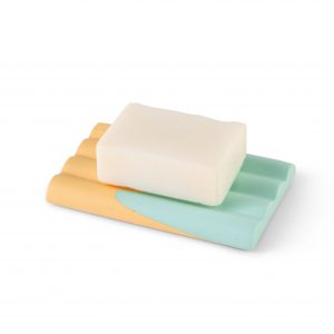 Soap Dish - Muted Green and Tangerine