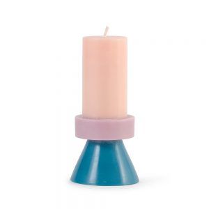 Tall Stack Candle - Teal
