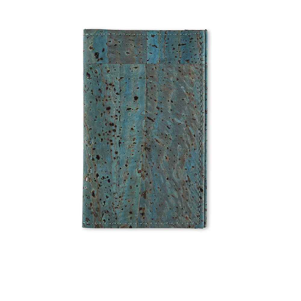 Mens accessories gifts - sustainable cork cardholder in blue