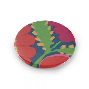 Colourful Fabric Pocket Mirror - Navy and Red