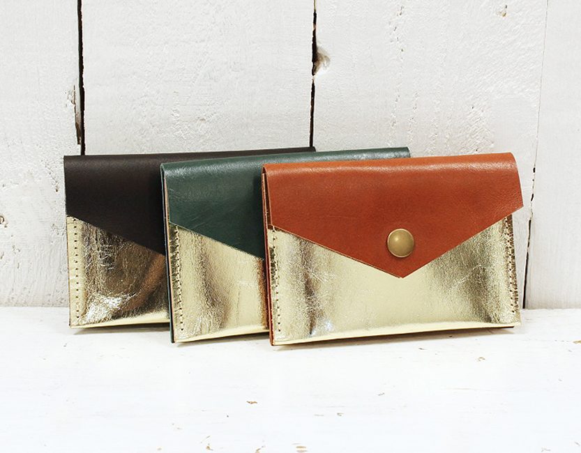3 Pocket Gold Purse - Tan 3 gold purses
